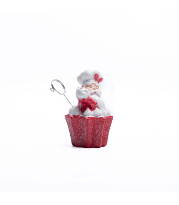 Adorno de Papá Noel Portatarjeta 11 cm Alparamis