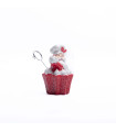 Adorno de Papá Noel Portatarjeta 11 cm Alparamis