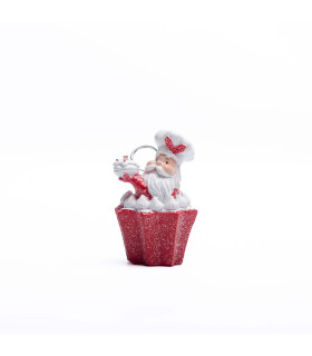 Adorno de Papá Noel Portatarjeta 11 cm Alparamis