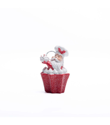 Adorno de Papá Noel Portatarjeta 11 cm Alparamis