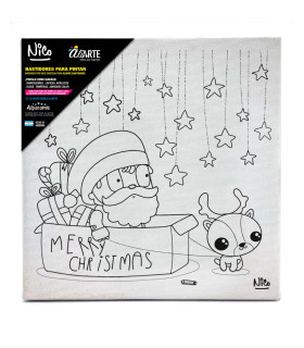 Bastidor para Pintar Navidad por Nico da Rocha 20x20 cm