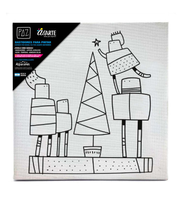 Bastidor para Pintar Navidad por Manuel Paz 20x20 cm