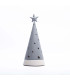 Adorno de Pino Gris con Estrellas con Luz 25 cm Alparamis