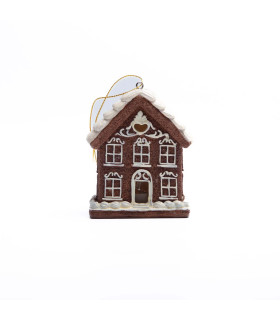 Adorno de Casita de Jengibre con Luz 10 cm Alparamis
