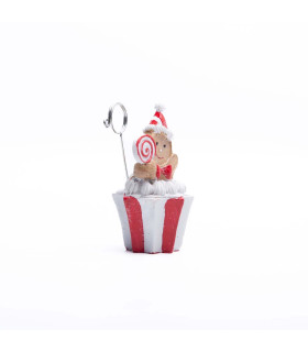 Adorno de Gingerbread Man Portatarjeta 11 cm Alparamis