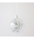 Bola Transparente con Copos Blancos 8 cm Alparamis
