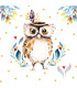 Servilletas 33 x 33 cm Flower Owl