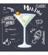 Servilletas 24 x 24 cm Martini Black