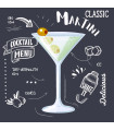 Servilletas 24 x 24 cm Martini Black