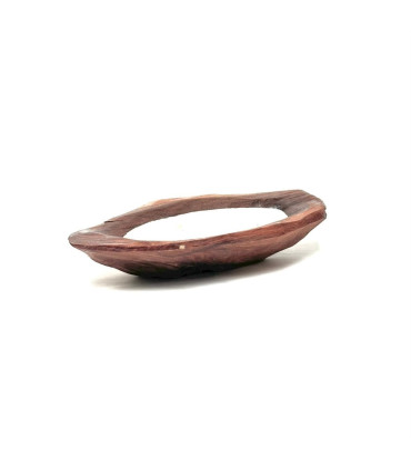 Vela en Cuenco de Madera 21 x 11 cm Espacio Aroma