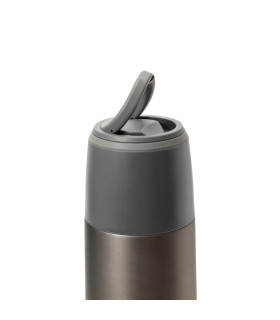 Termo 1000 ml con Tapa a Rosca Pico Vertedor y Taza Thermos Gris