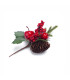 Adorno Pick de Bayas y Manzanas Rojas 20 cm Alparamis FX22-27