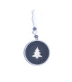 Bola Azul de Madera Arbol Estrella o Corazon 9 cm Alparamis