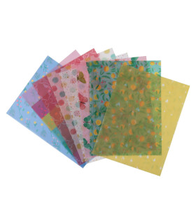 8 Hojas Papel Vellum 15 x 20 cm Correo Ibicraft