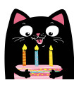 Servilletas Troqueladas 33 x 33 cm Silhouette Party Cat