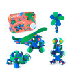 Set de Tripulación Azul y Verde 30 Piezas Clixo