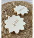 Adornos de Madera Colgantes Paz y Amor 9 cm x 2