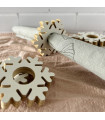 Portaservilletas de Madera Copo de Nieve x 6
