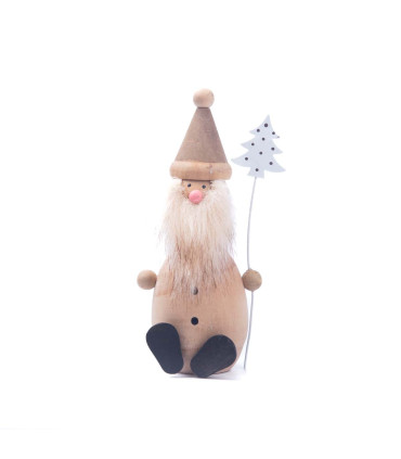 Adorno Figura de Navidad Sentada 13 cm Natural Alparamis