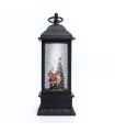 Adorno de Farol Santa y Reno con LED 28 cm Alparamis