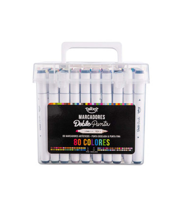 Marcadores Doble Punta Talbot x 80