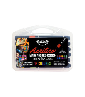 Marcadores Acrilicos en Valija Talbot x 12