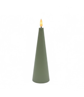 Vela Cónica LED Verde Seco 17.5 cm Alparamis