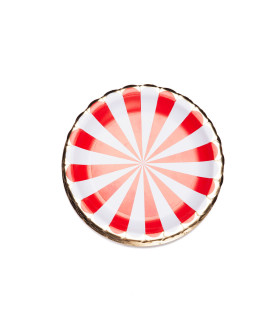 12 Paquetes de 8 Platos de Navidad Rojos