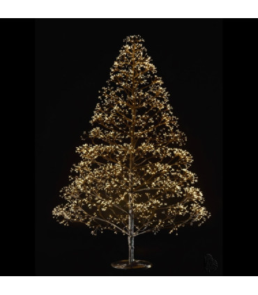 Árbol Negro 210 cm y 3000 Luces Cálidas Alparamis