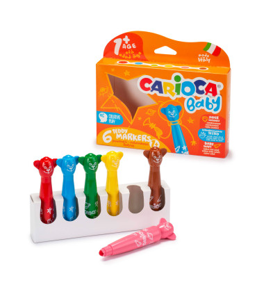 Marcadores Teddy Baby Carioca x 6