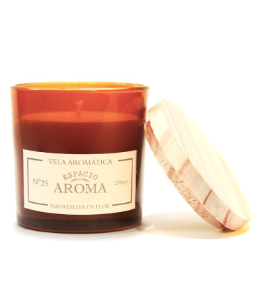 Vela de Soja 250 g Línea Botánica Madreselva en Flor Espacio Aroma