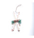 Adorno Navideño de Tela y Madera Rojo y Blanco 19 cm Alparamis