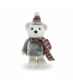 Adorno Oso con Gorro y Bufanda 12x27 cm Alparamis