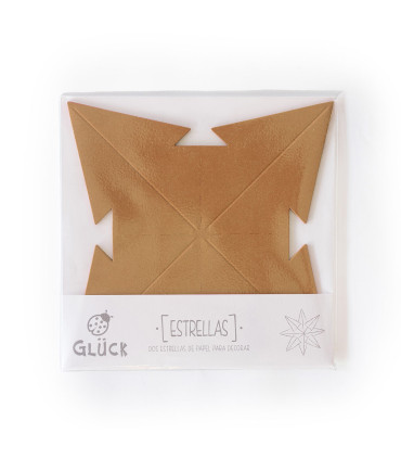 Estrella para Armar 19 cm Dorada x 2