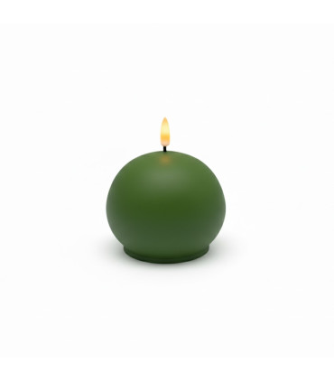 Vela Esférica LED Verde 10 cm Alparamis