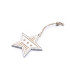 Adorno de Estrella Blanca de Madera 8 cm x 6 Alparamis