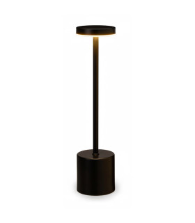 Lámpara de Mesa Recargable USB 34 cm Negra Alparamis