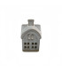Adorno de Navidad Casita Porta Vela Porcelana 11 cm Alparamis