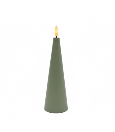 Vela Cónica LED Verde Seco 17.5 cm Alparamis