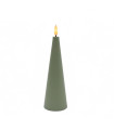 Vela Cónica LED Verde Seco 17.5 cm Alparamis