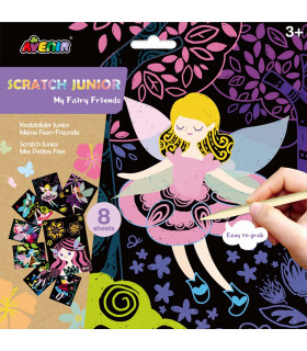 Scratch Junior 20 Pz en 4 Diseños con Exhibidor Avenir