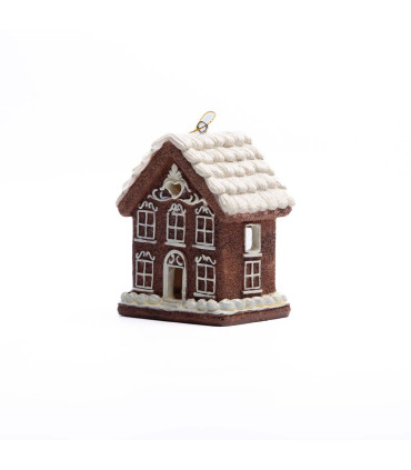 Adorno de Casita de Jengibre con Luz 10 cm Alparamis