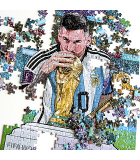 Libro con Rompecabezas Messi Campeón del Mundo