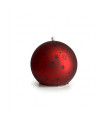 Vela LED Esfera de Vidrio Navideña 10 cm Roja Alparamis