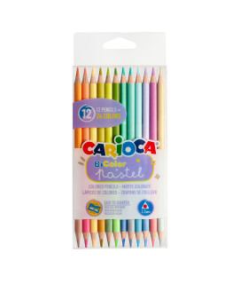 Lápices Bicolores Pastel Carioca x 12