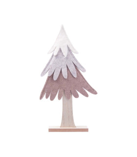 Adorno de Pino de Madera y Tela 30 cm Alparamis
