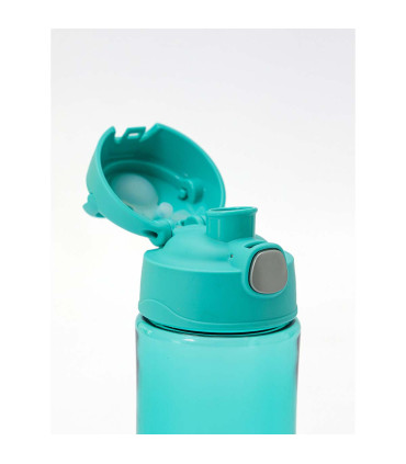 Botella Plástica con Pulsador Thermos Funtainer 470 ml Aqua Neón