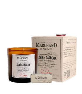 Vela Aromática Marchand D Aromes Jazmín y Gardenia 220 g