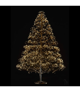 Árbol Negro 210 cm y 3000 Luces Cálidas Alparamis
