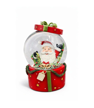 Esfera de Nieve Musical 15 cm a Cuerda Santa Regalo Alparamis